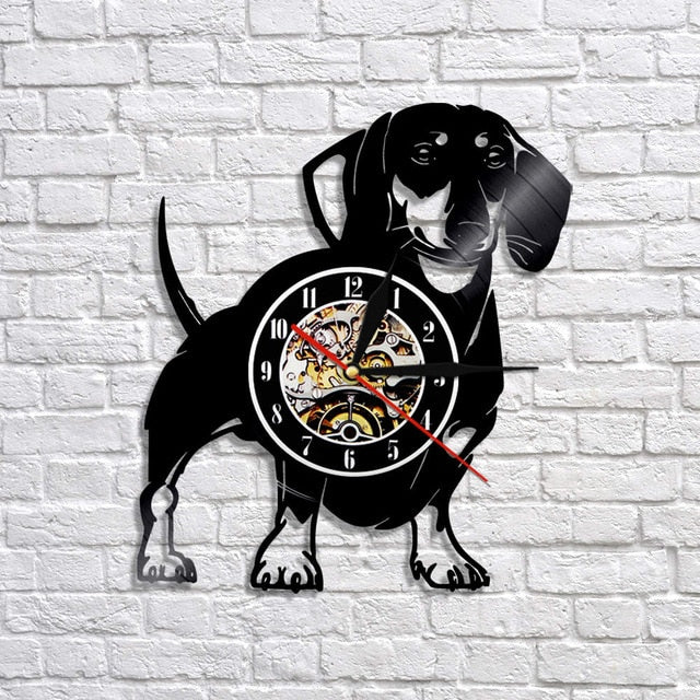 Wirehaired Dachshund Dog  Wall Clock