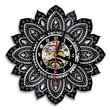 Load image into Gallery viewer, Lotus Floral Flower of Life Wall Clock