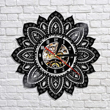 Load image into Gallery viewer, Lotus Floral Flower of Life Wall Clock