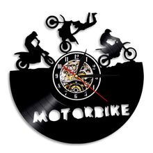 Load image into Gallery viewer, Motorbike Silhouette Wall Clock