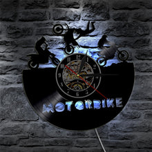 Load image into Gallery viewer, Motorbike Silhouette Wall Clock