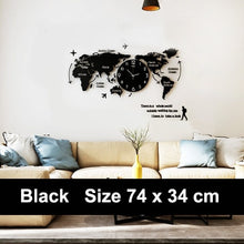 Load image into Gallery viewer, World Map Large Wall Clock