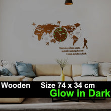 Load image into Gallery viewer, World Map Large Wall Clock