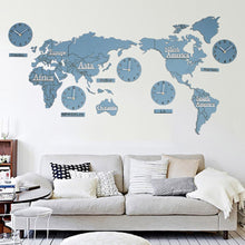 Load image into Gallery viewer, World Map Wall Clock