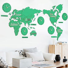 Load image into Gallery viewer, World Map Wall Clock