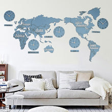 Load image into Gallery viewer, World Map Wall Clock