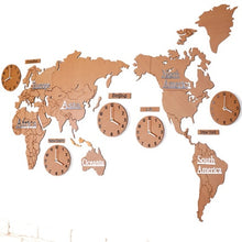 Load image into Gallery viewer, World Map Wall Clock