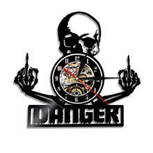 Load image into Gallery viewer, Middle Finger Skull Wall Clock