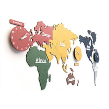 Load image into Gallery viewer, World Map Wall Clock