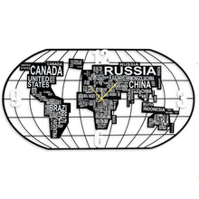 Load image into Gallery viewer, Oval World Map Wall Clock