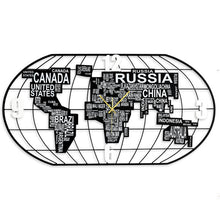Load image into Gallery viewer, Oval World Map Wall Clock