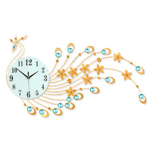 Load image into Gallery viewer, Large Peacock Wall Clock