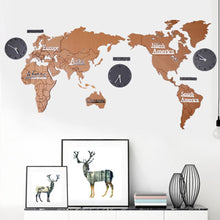 Load image into Gallery viewer, Large World Map Wall Clock