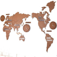Load image into Gallery viewer, Large World Map Wall Clock