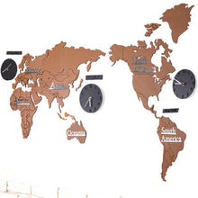 Load image into Gallery viewer, Large World Map Wall Clock