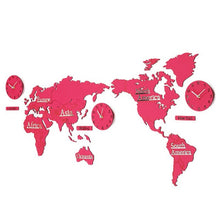 Load image into Gallery viewer, Large World Map Wall Clock